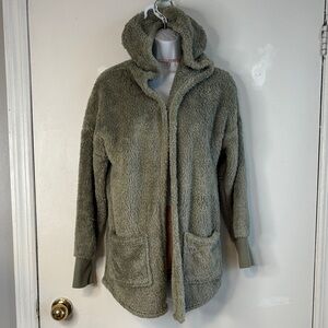 Hippie Rose Olive Teddy Jacket